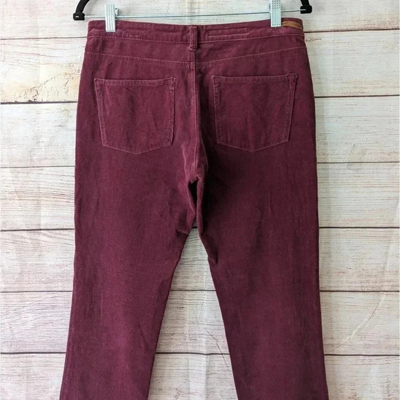 Pilcro & The Letterpress Serif Size 27 Slim St Leg Corduroy Maroon Pants Jeans - Picture 9 of 11